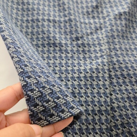 Banana Republic Houndstooth Pencil Skirt | Blue Knit Workwear | 10 Petite - Picture 7 of 10